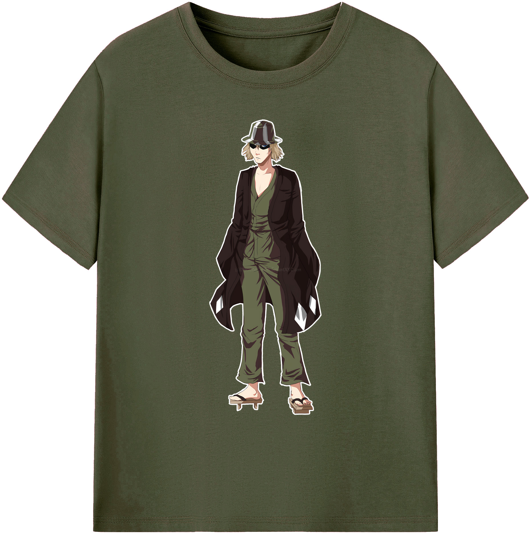 （画像用） "ブリーチ 浦原 喜助（うらはら きすけ） BLEACH Urahara Kisuke " 綿100％ メンズ半袖Tシャツ｜肌触りやわらか＆通気性